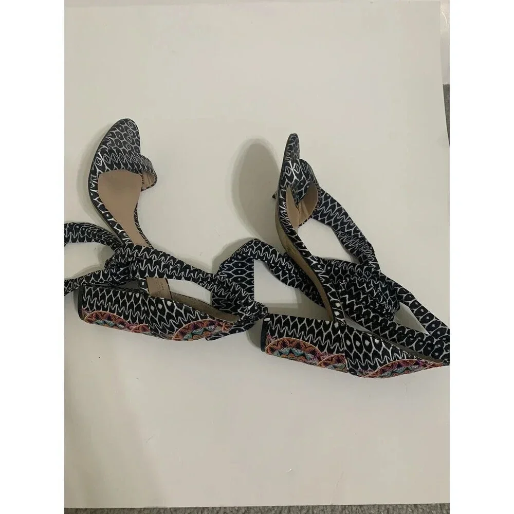 Trina‎ Turk x INC Kanata Ankle Wrap Embroidered Heel Sandals Sz 7